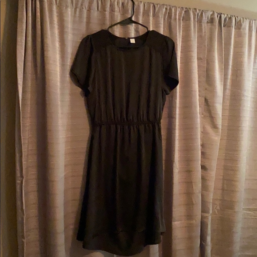 Black, satin dress